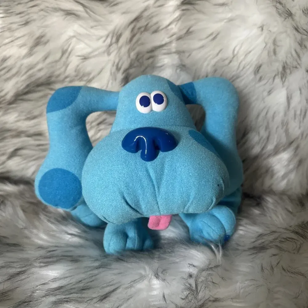 Vintage 1997 Viacom Blues Clues 8” Tyco Plush Dog Stuffed Toy